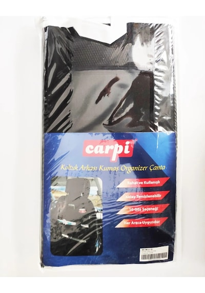 Carup Koltuk Arkası Organizer Çanta Kumaş Siyah