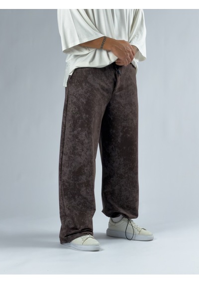 Cocopelli Paça Ayarlamalı Desenli Kahverengi Erkek Baggy Pantolon Coc3352