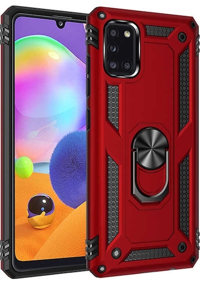 Rba Aksesuar Galaxy Uyumlu A31 Kılıf Rba Vega Kapak - Kırmızı Kırmızı