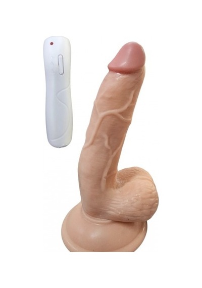 Gerçekci Titreşimli Kumandalı Realistik Vantuzlu Dildo Vibratör 19cm