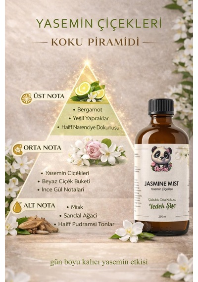 Rosie Jasmine Mist Çubuklu Oda Kokusu Yedek Şişe 250 Ml Reed Diffuser Refill Fresh