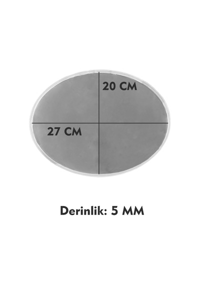 Epoksi Silikon Kalıp Yerli Üretim Oval Tepsi Kalıbı Düz 20x27 Cm