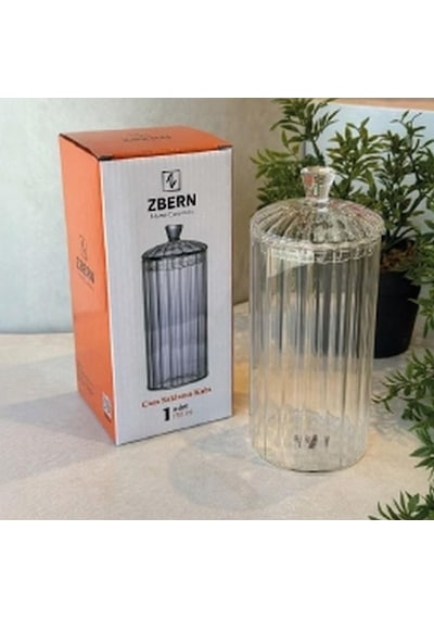 750 Ml Cam Lüks Saklama Kabı Şeffaf
