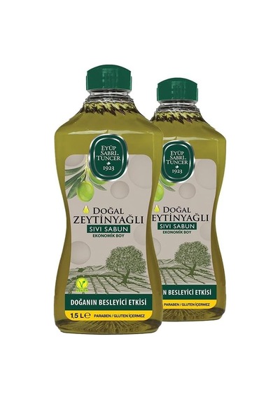 Eyüp Sabri Tuncer Doğal Zeytinyağlı Sıvı Sabun 1.5 Lt X 2