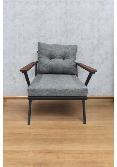 Pilocca Demonte Metal Tekli Bahçe Mobilyası, Gri, 60x60 Cm Gri