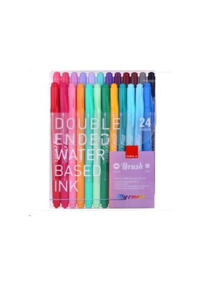 Dong A Donga My Color 2 Çift Taraflı Brush Kalem 24'lü Set