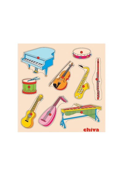1004-cs , Müzik Aletleri Ahşap Puzzle