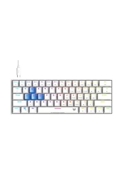 Acer Nitro Gen 2 Kablolu Oyun Klavyesi Predator 61 Key White