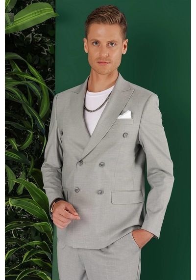 Efor C 642 Slim Fit Gri Spor Ceket Gri