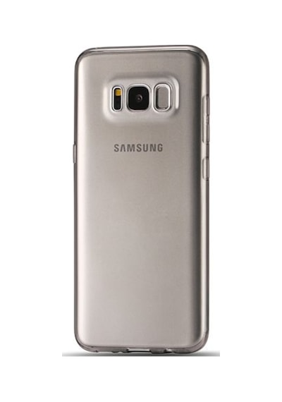 Samsung Uyumlu Galaxy S8 Kilif Soft Silikon Seffaf-Siyah Arka Kapak 187658027