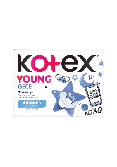 Kotex Young Tekli Paket Gece Ped 6'lı 6'li Avantaj Paketi Mıchu