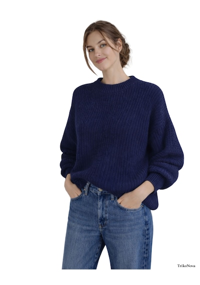 Trikonova Oversize Triko Kazak Lacivert