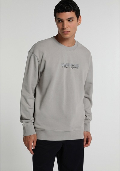 Colin's Colins Relaxed Fit Yuvarlak Yaka Düz Erkek Gri Sweatshirt Cl1082924 Q1.v2 Lgr Açık Gri