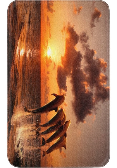 Rovigo Home Baskılı Kaymaz Taban 2'Li Banyo Paspas Takım Rvg5042-100x60-60x50 Çok Renkli