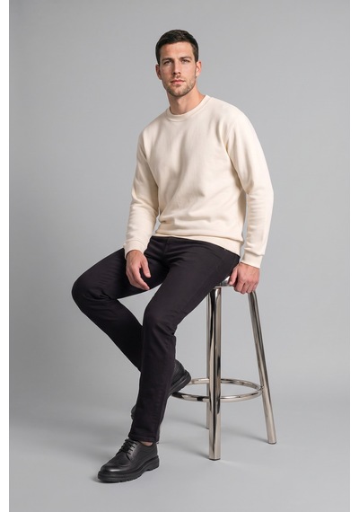 Defacto Relax Fıt Bisiklet Yaka Polar Basic Sweatshirt F3685ax26wner140 Ekru-er140
