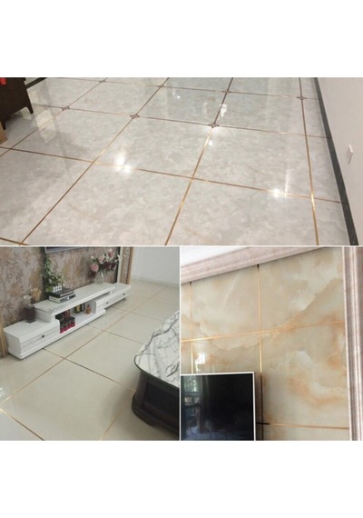 Dekoratif Fayans Arası Şerit Bant 0.5 Cm 50 Metre Kendinden Yapışkanlı Derz Bandı Altın