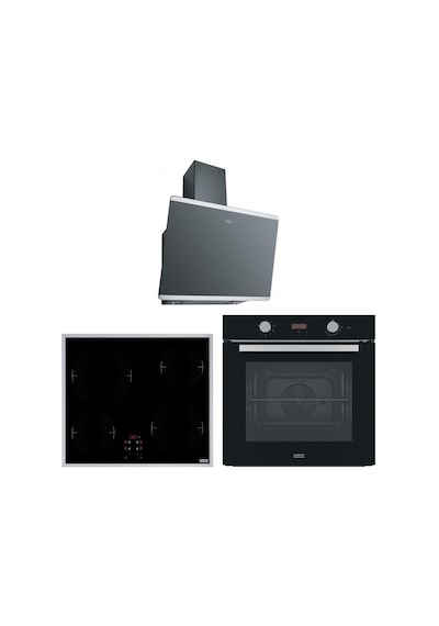 Franke FSL 86 H BK Nero - FRSM 604 C T XS - FPJ 615 V BK/SS Siyah Ankastre Set