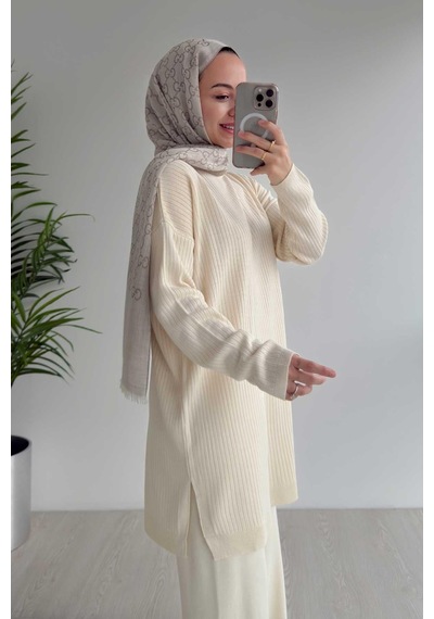 Ka Hijab Anje Triko Takım - Bej