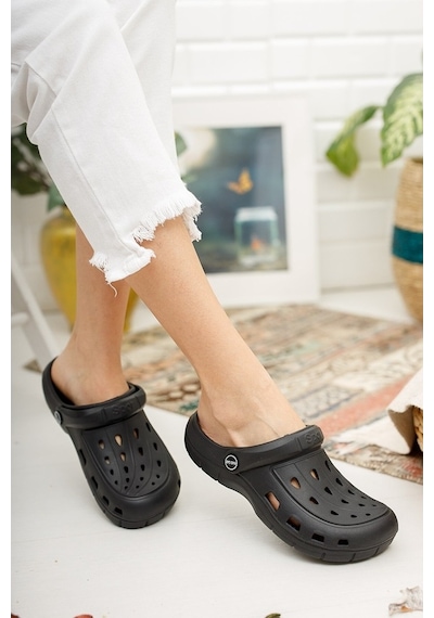 Ayakkabı Ülkesi Unisex Günlük Terlik Sandalet Siyah