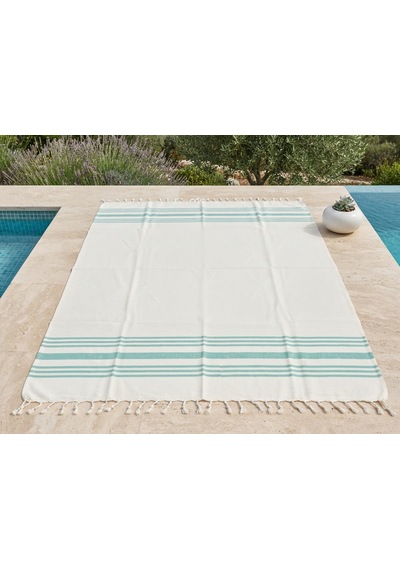 Ludıa Doğal Bambu Dokuma Hafif Ve Çok Amaçlı Peştemal Havlu S.yeşili 170x97 Cm Su Yeşili