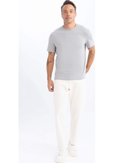 DeFacto %100 Pamuk New Regular Fit Bisiklet Yaka Basic Düz Kısa Kollu Tişört V7699AZ25SPGR88 DeFacto %100 Pamuk New Regular Fit Bisiklet Yaka Basic Düz Kısa Kollu Tişört V7699AZ25SPGR88