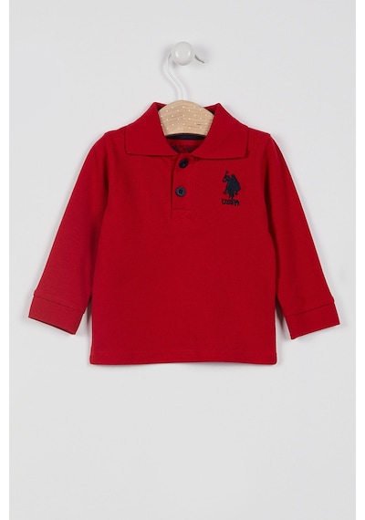 U.S. Polo Assn. U.S. Polo Assn Lisanslı Classic Kırmızı Erkek Bebek Uzun Kol Kırmızı
