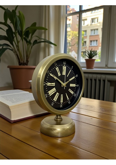 Time Art 25 X 20 Eskitme Metal Masa Saati
