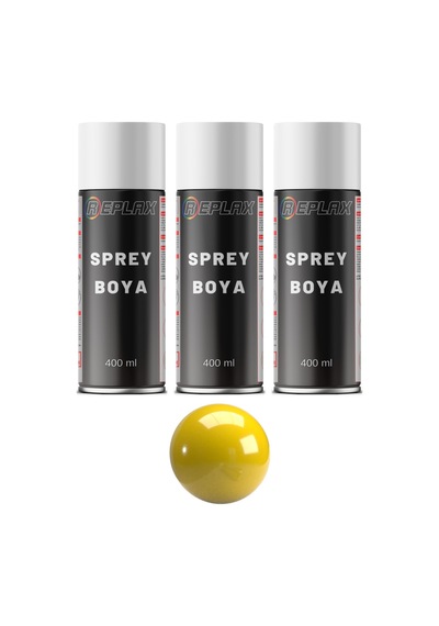 3 Adet Ral 1003 Sinyal Sarı Taksi Sarısı Sprey Boya 400 Ml.