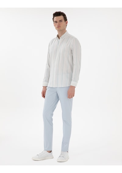 Pierre Cardin Erkek Açık Mavi Pantolon Kanvas-chino 50305450-vr003
