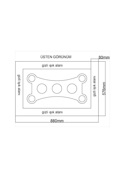 Motifpiyer Spotlu Gizli Işıklı Tavan Göbeği Sgt-duz-90x60-7