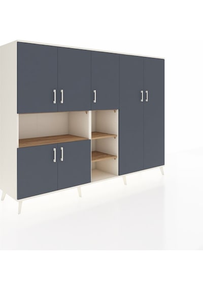 Hyperion Dolap 13 Raflı 7 Kapaklı 220x44x163 Aytaşı-antrasit/çam Aytaşı-antrasit/çam Hyperion Dolap 13 Raflı 7 Kapaklı 220x44x163 Aytaşı-antrasit/çam Aytaşı-antrasit/çam