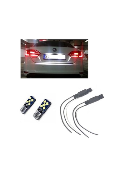 Megamarket06 Vw Jetta Mk6 Beyaz Led Plaka Lambası Seti