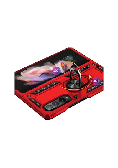 Samsung Uyumlu Galaxy Z Fold 3 Kilif Standli Miknatisli Silikon Kapak 483415114