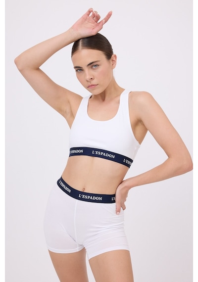 Racer Crop Top Racer Back Crop Top -3172 Beyaz
