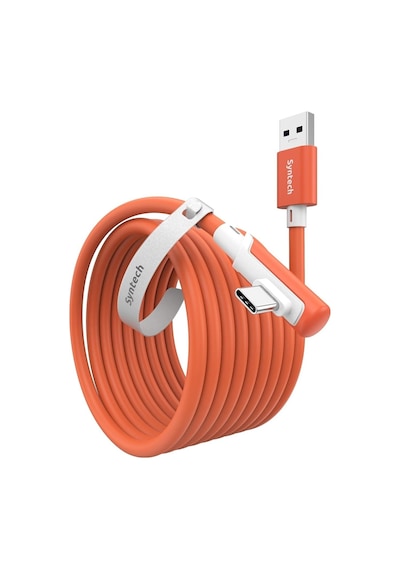 5 M Usb-c Vr Kablo Quest2/quest Pro/pico 4 Uyumlu Yüksek Hızlı Bağlantı Kablosu Turuncu