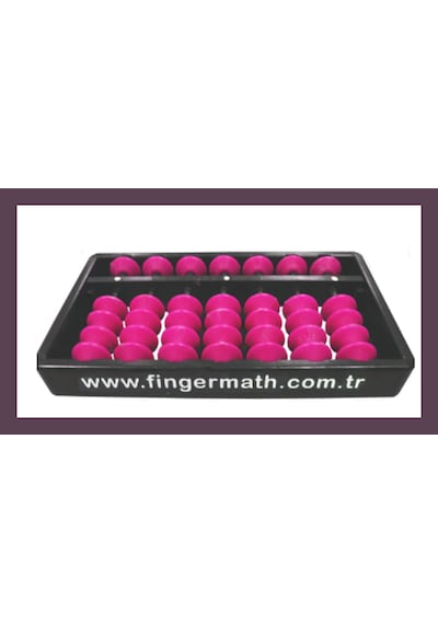 Fınger Math 7 Basamaklı Soroban Öğrenci Mental Aritmetik Abaküsü - Pembe
