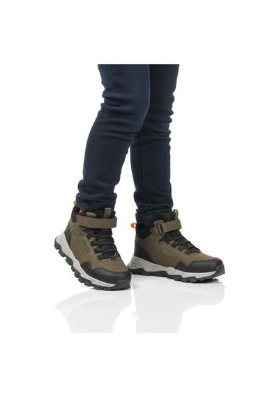 Haki Gri Cırtlı Kaymaz Taban Erkek Çocuk Outdoor Bot Doruk F Haki