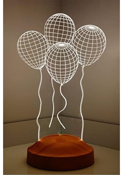 3 Boyutlu 3d Görünümlü Balon Led Lamba Diğer