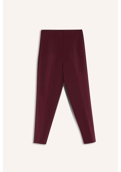 Defacto Carrot Fit Fermuarlı Yüksek Bel Dar Paça Crop Pantolon C2466ax25aubr171 Bordo