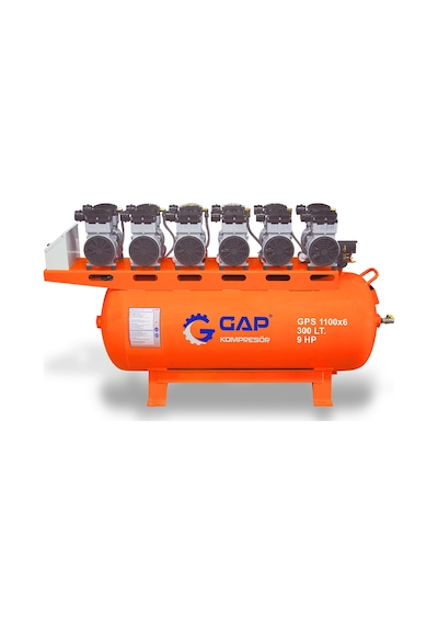 Sessiz Ve Yağsız Hava Kompresörü 300 Lt 9 Hp