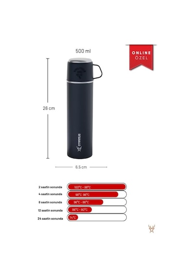 Trailmate Serisi Bardaklı 500 Ml Çelik Termos Acı Kahverengi 88284441