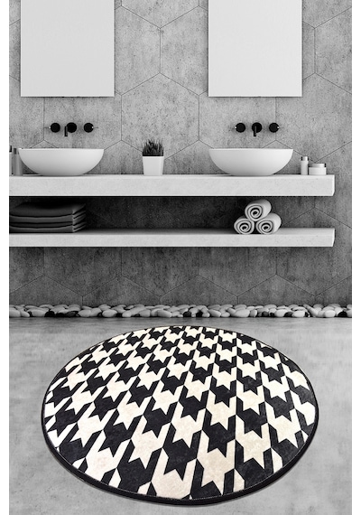 Kazayagı Djt Çap 100 Cm Banyo Halısı Çok Renkli