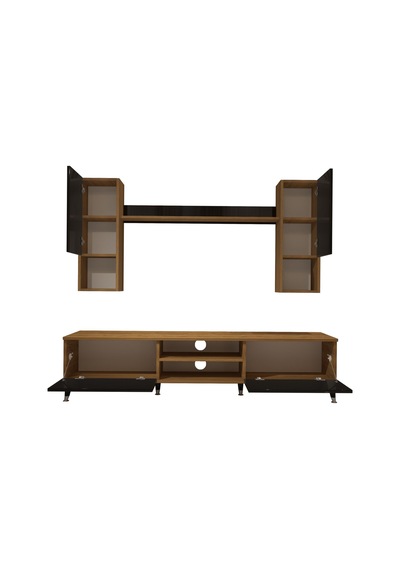 Decoraktiv Eko 5da Mdf Dvd Silver Tv Ünitesi Tv Sehpası Pera - Siyah