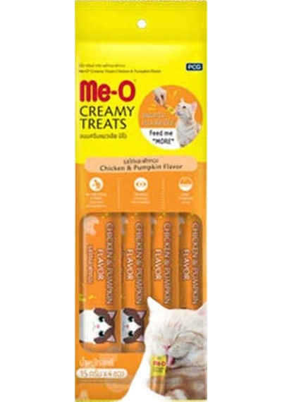Me-o Creamy Treats Tavuk Etli Ve Kabaklı Ek Besin Ve Kedi Ödülü 4x15gr