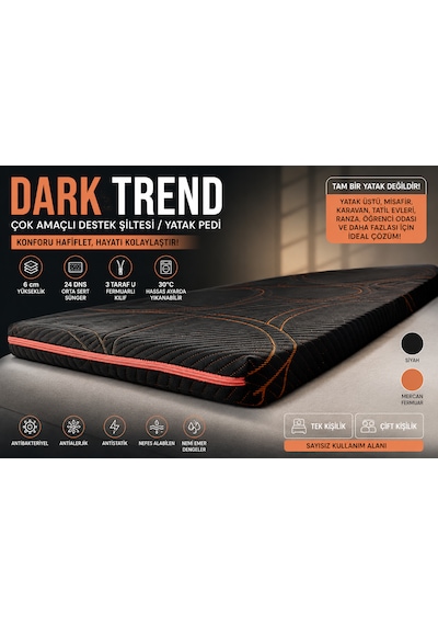 Dark Plus Topper, Yatak Pedi, Şilte, Misafir Yatağı, Yer Yatağı, Yer Minderi 24 Dns Sünger Dark Trend Kumaş Fermuarlı Yıkanabilir Kılıf Zishhome Karavan, Tiny House, Bungalov Kılıflı Dark Plus Topper, Yatak Pedi, Şilte, Misafir Yatağı, Yer Yatağı, Yer Minderi 24 Dns Sünger Dark Trend Kumaş Fermuarlı Yıkanabilir Kılıf Zishhome Karavan, Tiny House, Bungalov Kılıflı