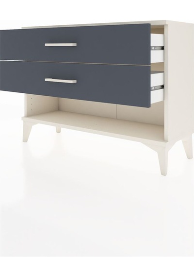 Arges Şifonyer 2 Çekmeceli 88x30x64 Aytaşı-antrasit Aytaşı