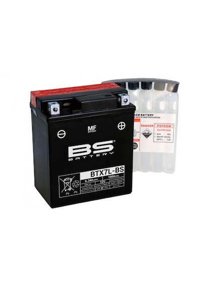 Bs Btx7l-bs Mf 12 V 6.3 Ah 100 A En Motosiklet Aküsü
