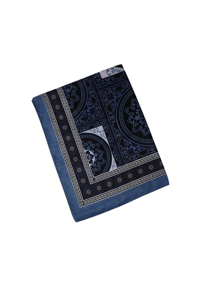 Mim Eşarp Ecenur Soft Pamuk Retro Şal İndigo