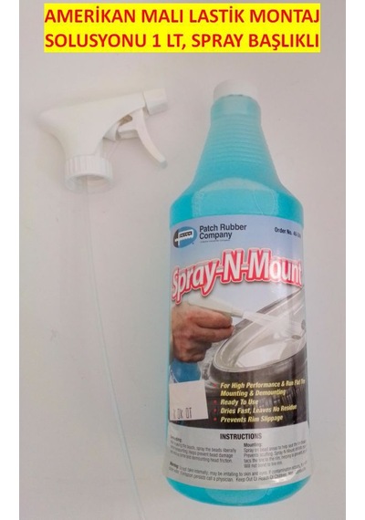 Amerikan Malı Lastik Montaj Solusyonu Mavi - Spray Başlıklı