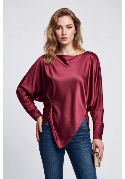 Bluz Ekol 27kekl01045 Bordo